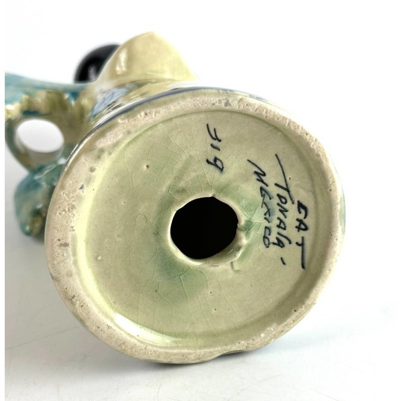 Tonala Mexican Pottery Praying Angel Candlestick Holder - Vintage Folk Art - Picture 13 of 14